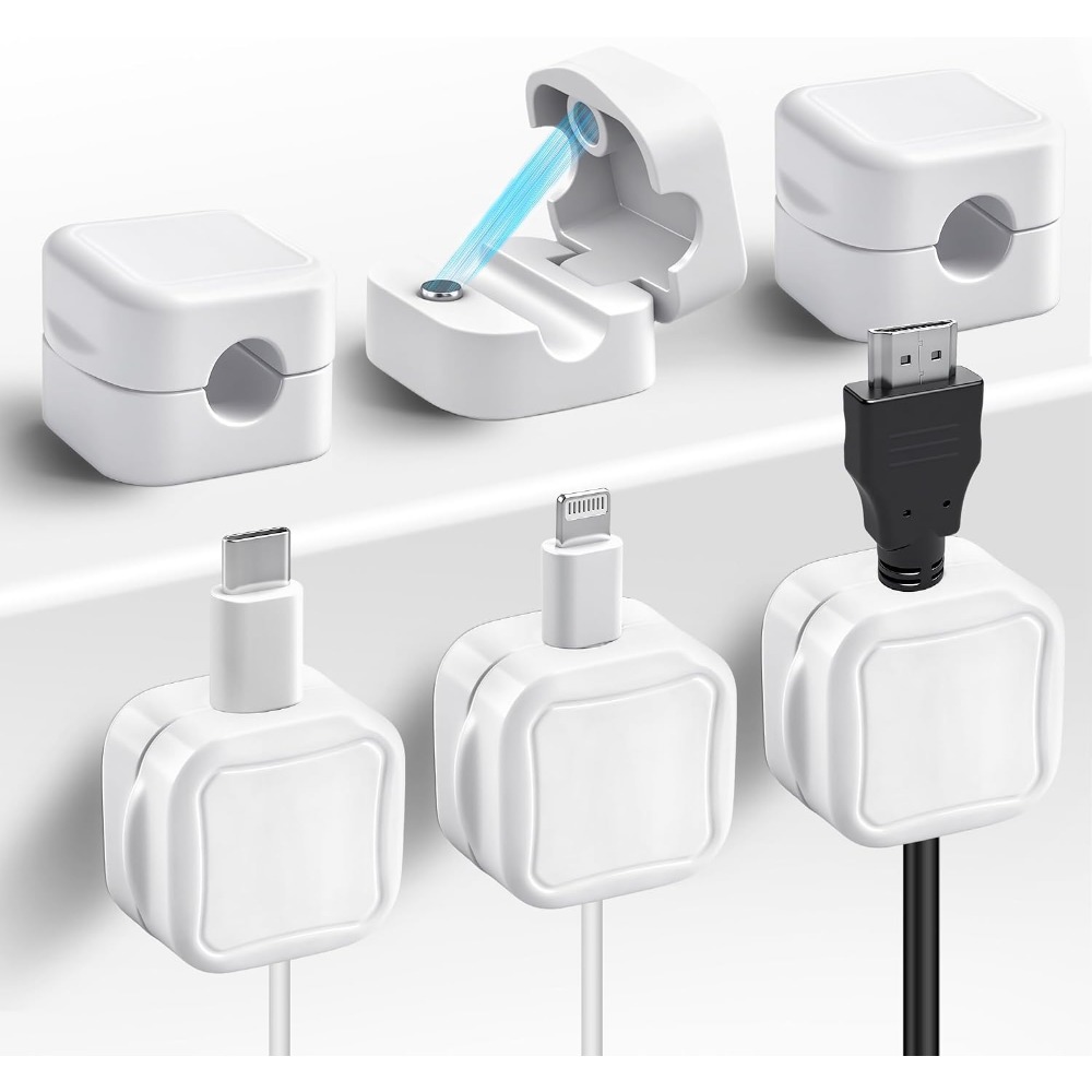 Car Cable Organizer - 6 PCS Magnetic Cable Clips Cord