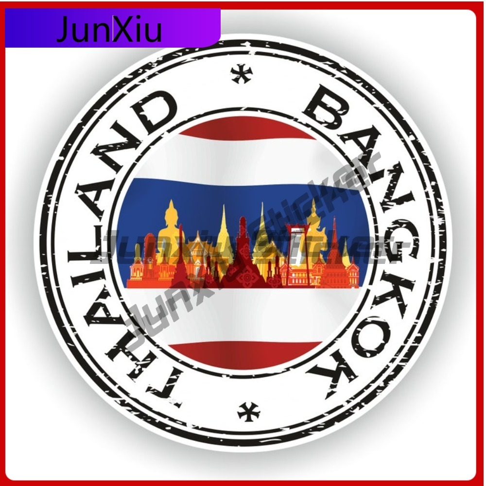 Car Accessories Bangkok - Thailand Bangkok Seal Sticker Round Flag