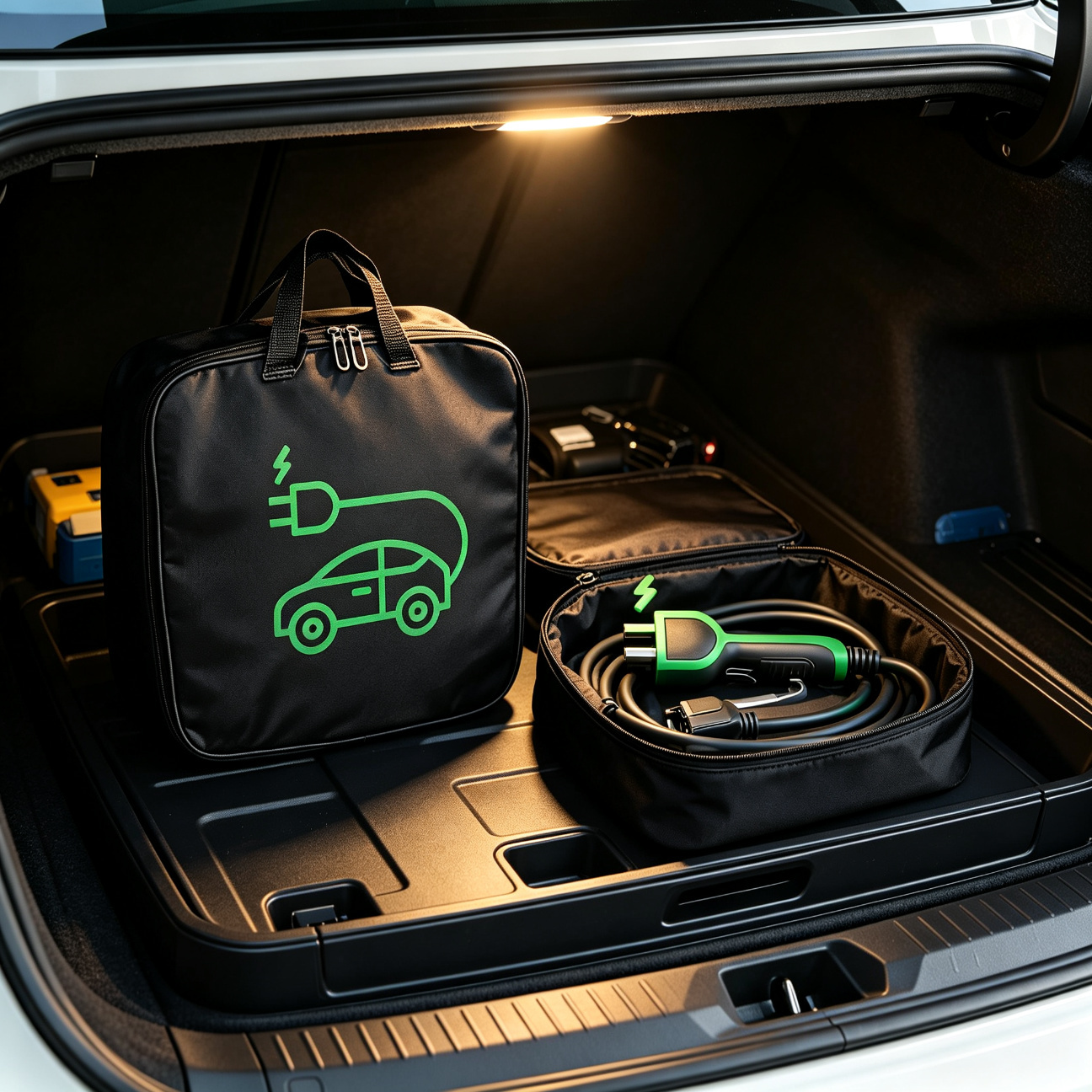 Car Cable Organizer - Universal Car Battery Cable Handled Bag