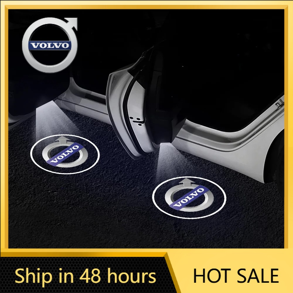 Car Accessories Logo - 2Pcs Car LED Door Welcome Light