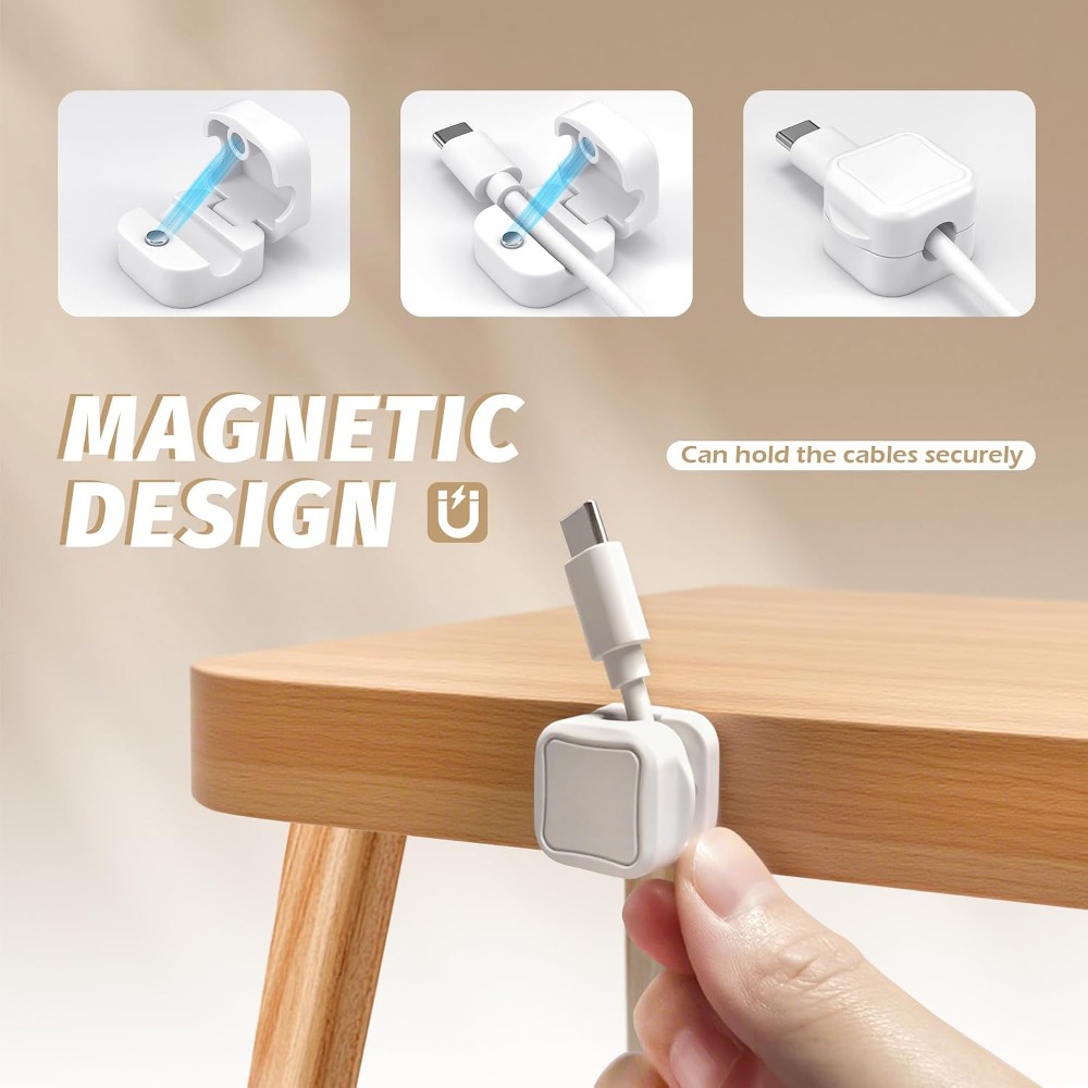 6 PCS Magnetic Cable Clips Cor - огляд і ціна Car Cable Organizer