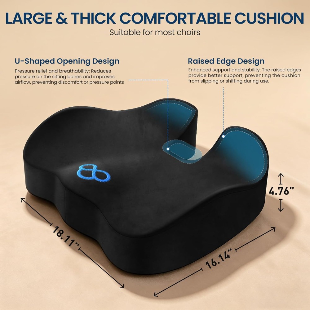 Thick Memory Foam Seat Cushion - огляд і ціна Car Seat Cushion Memory Foam