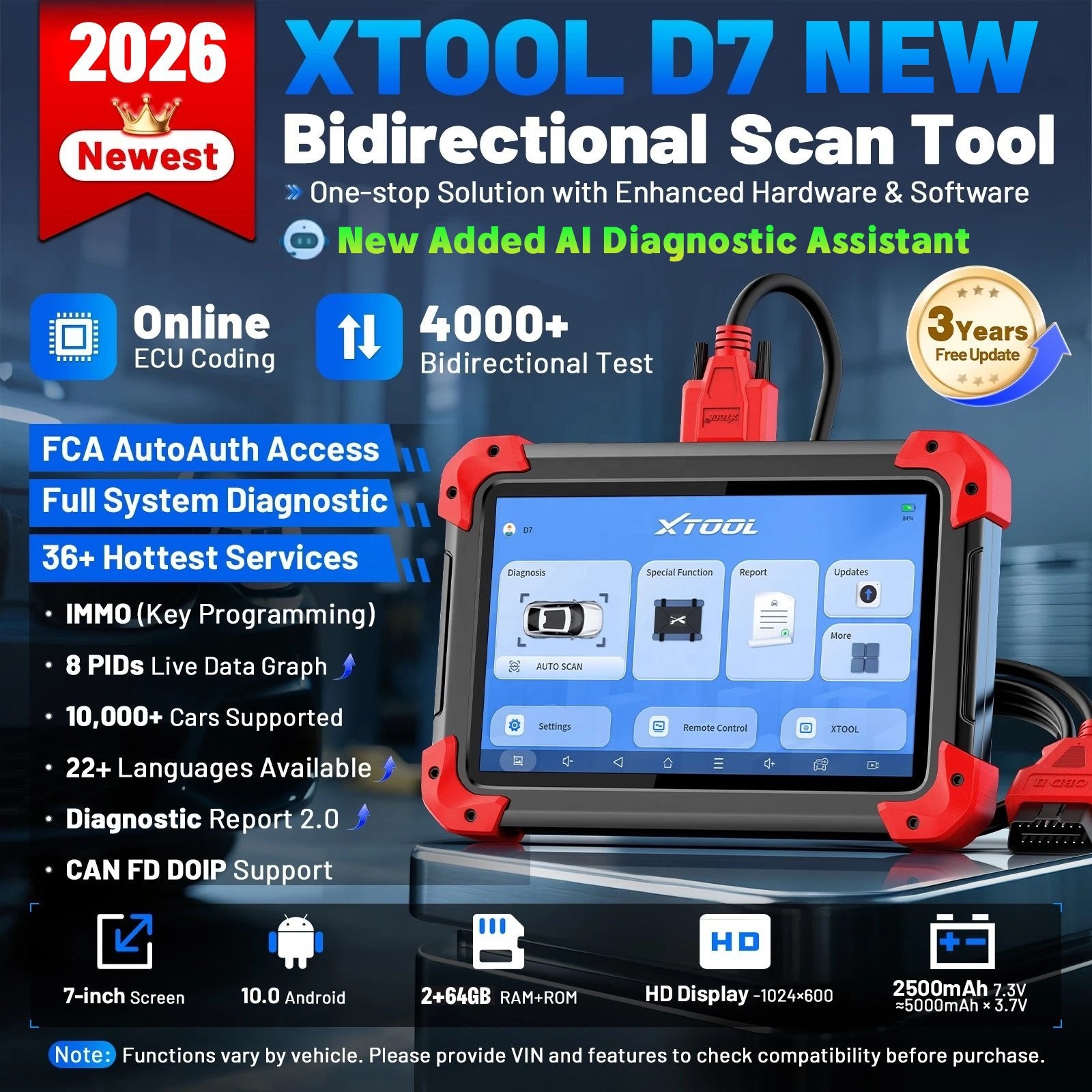 Newest D7 V2.0 OBD2 Car Scanne - огляд і ціна Obd2 Scanner