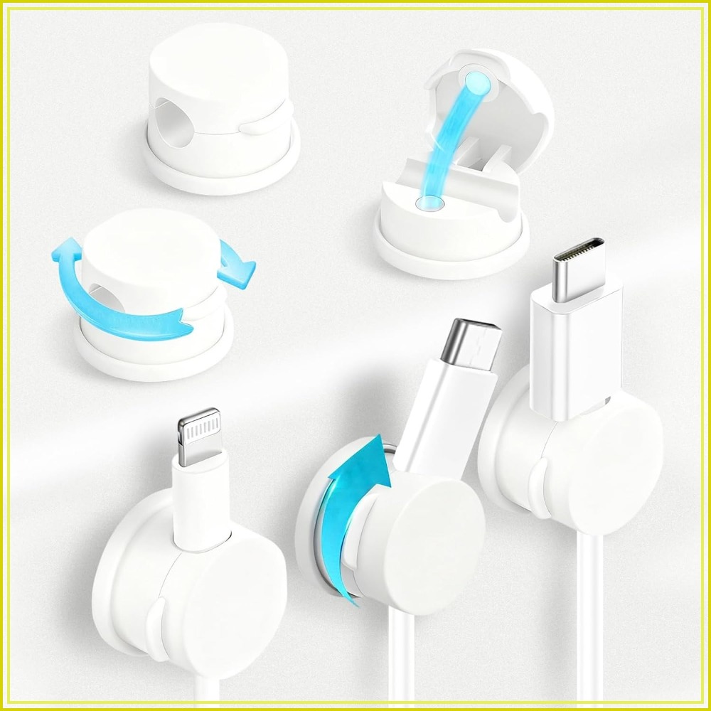 6pcs Magnetic Cable Clips 360° - огляд і ціна Car Cable Organizer