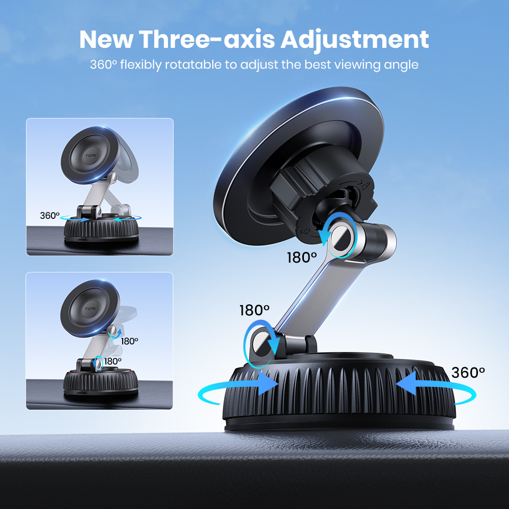TOPK Magnetic Car Phone Mount  - огляд і ціна Car Phone Holder Magnetic