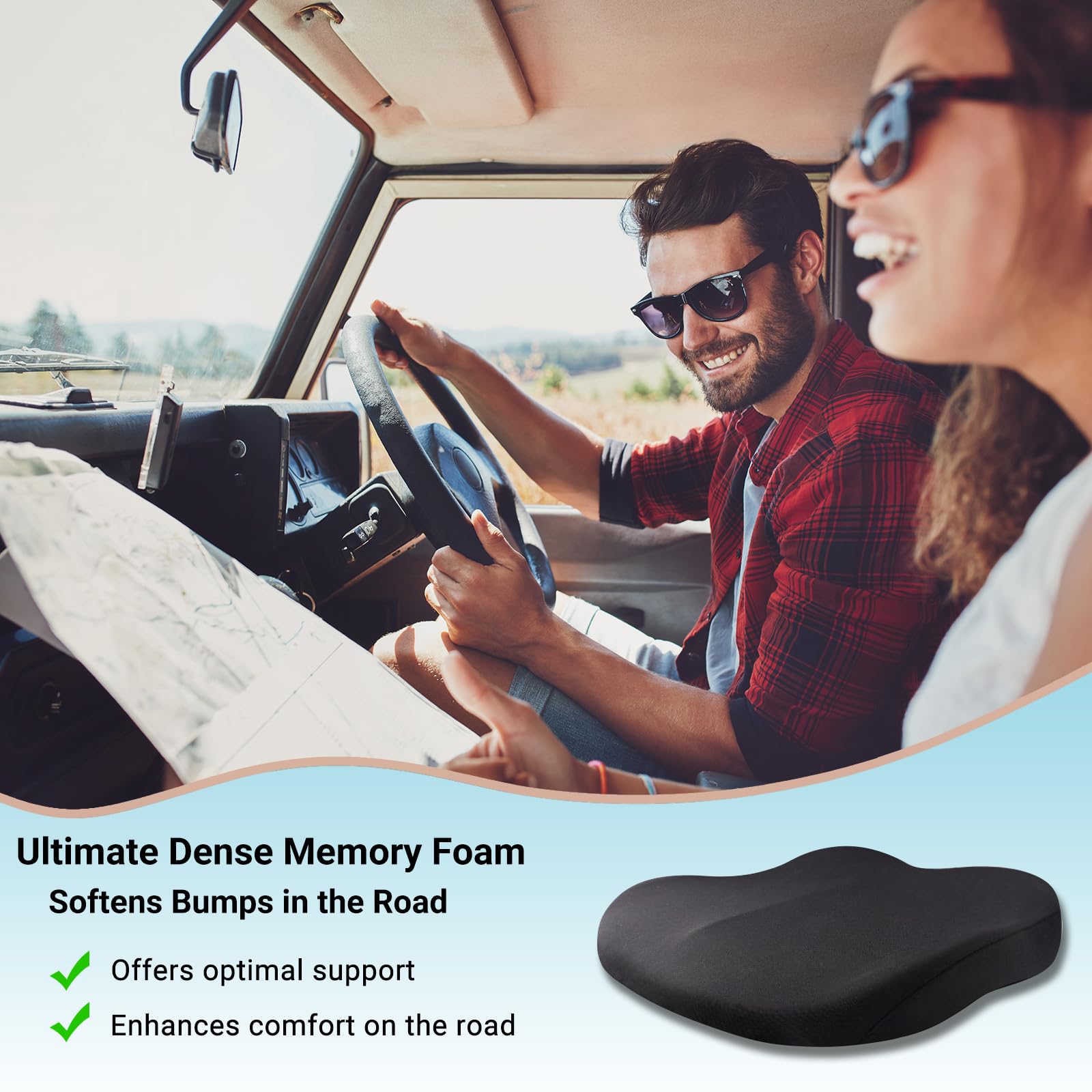 1pc Memory Foam Slow Rebound S - огляд і ціна Car Seat Cushion Memory Foam