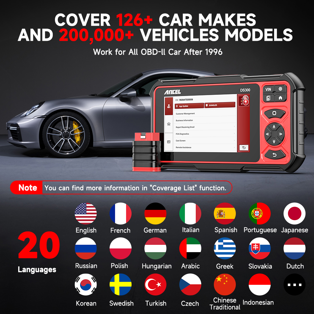 Ancel DS300 Professional Car D - огляд і ціна Obd2 Scanner