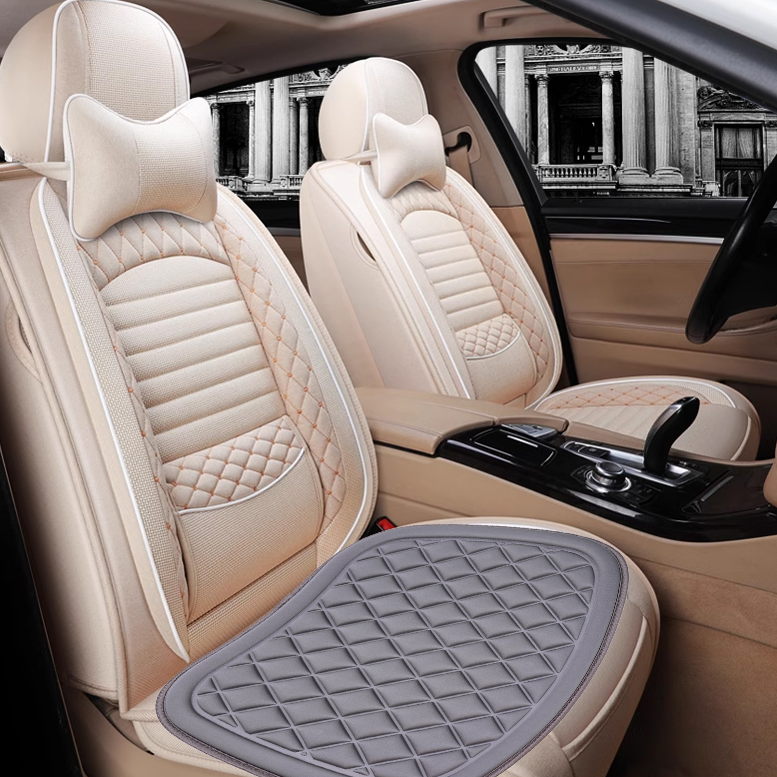 Car Seat Car ​Cushion 44*48cm  - огляд і ціна Car Seat Cushion Memory Foam