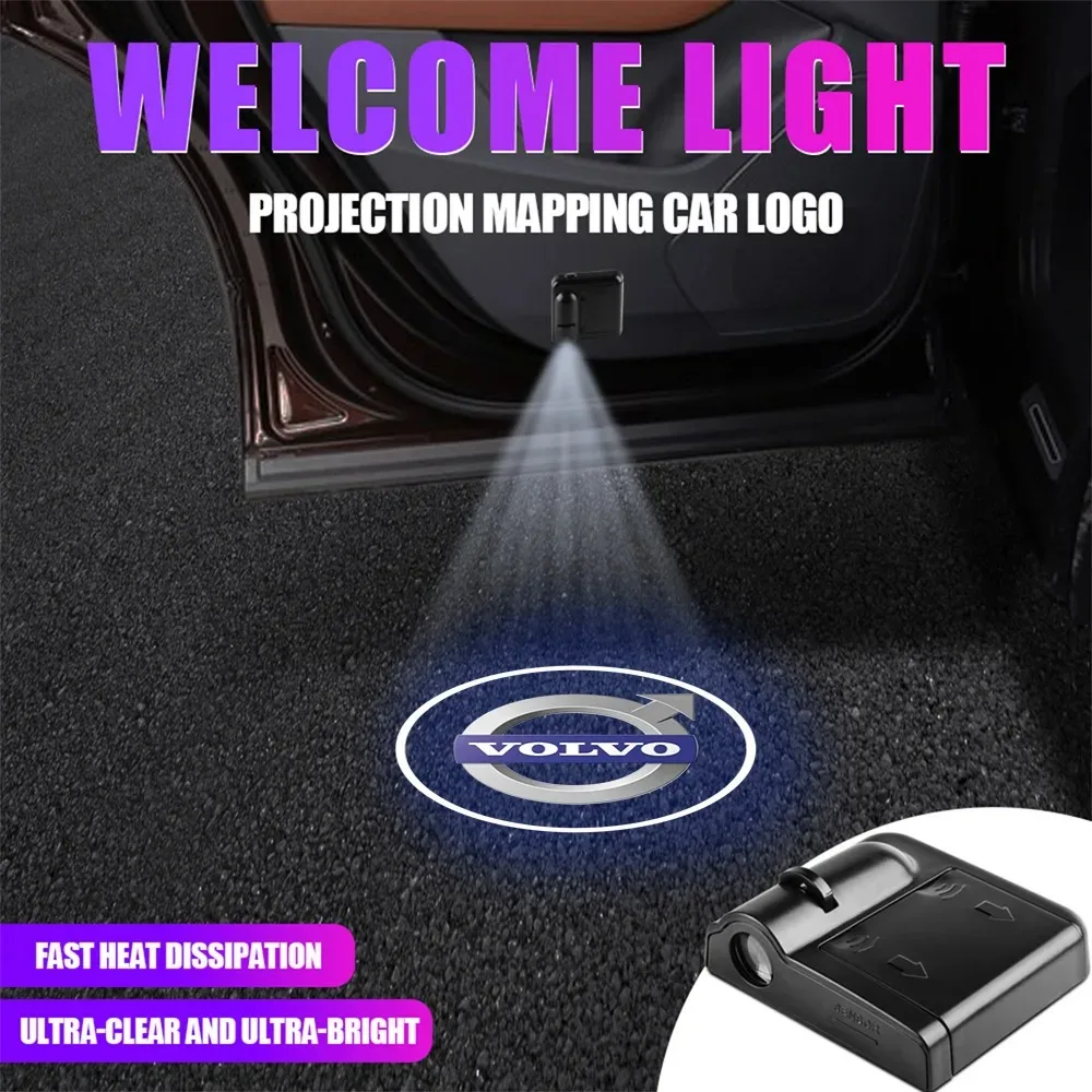 2Pcs Car LED Door Welcome Ligh - огляд і ціна Car Accessories Logo