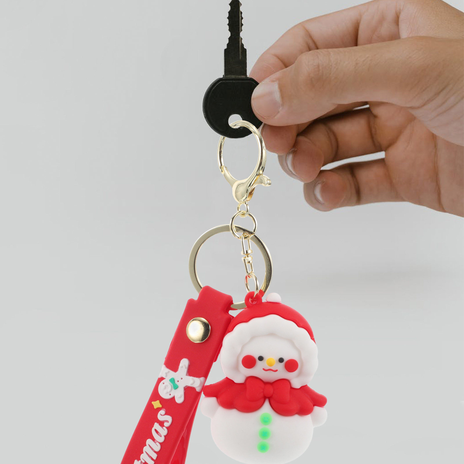 Christmas Snowman Keychain Fes - огляд і ціна Car Accessories Xmas Gifts